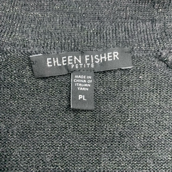 Eileen Fisher Charcoal
Metallic Shimmer Fine
Merino Cropped Sweater
Cardigan - Picture 11 of 12